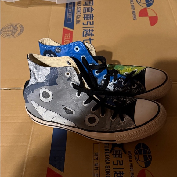 Custom Hand-Painted High-Top  Shoes - Picture 2 of 3